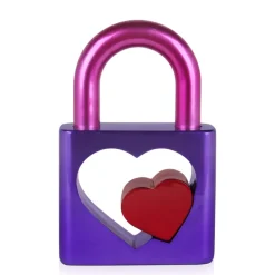 Table Top|Contemporary^Statues & Sculptures Passion Padlock 38cm Purple Resin Indoor Sculpture