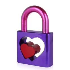 Table Top|Contemporary^Statues & Sculptures Passion Padlock 38cm Purple Resin Indoor Sculpture