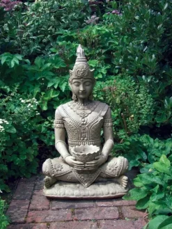 Buddha^Statues & Sculptures Peaceful Buddha Stone Garden Statue
