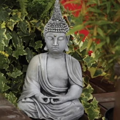 Buddha^Statues & Sculptures Pearl Hat Thai Stone Buddha Garden Ornament