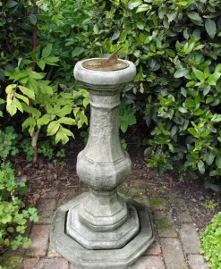 Garden Sundials^Statues & Sculptures Pedestal Aged Brass Stone Garden Sundial