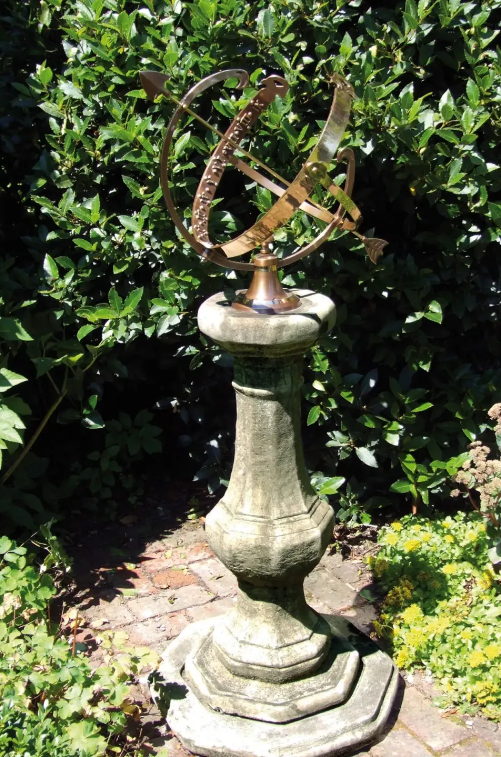 Armillary Sundials^Statues & Sculptures Pedestal Grand Armillary Stone Garden Sundial