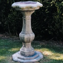 Bird Baths^Statues & Sculptures Pedestal Ornate Stone Garden Birdbath