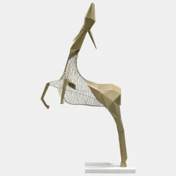 Giant|Floor Standing^Statues & Sculptures Phantom Deer 200cm Gold Metal Garden Sculpture