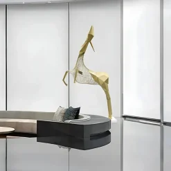 Giant|Floor Standing^Statues & Sculptures Phantom Deer 200cm Gold Metal Garden Sculpture