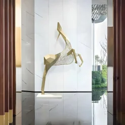 Giant|Floor Standing^Statues & Sculptures Phantom Deer 200cm Gold Metal Garden Sculpture