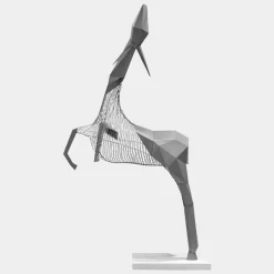 Giant|Floor Standing^Statues & Sculptures Phantom Deer 250cm Silver Metal Garden Sculpture