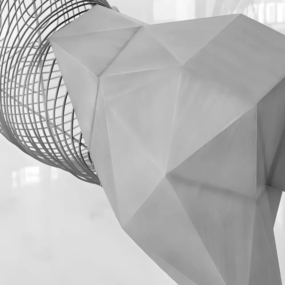 Giant|Floor Standing^Statues & Sculptures Phantom Deer 280cm Silver Metal Garden Sculpture