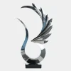 Floor Standing|Abstract^Statues & Sculptures Phoenix Inferno 102cm Silver Metal Indoor Sculpture