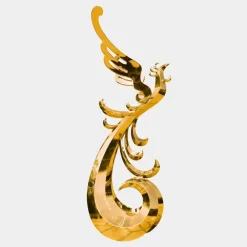 Contemporary|Contemporary^Statues & Sculptures Phoenix Rising 212cm Gold Metal Garden Sculpture