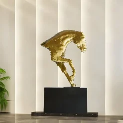 Floor Standing|Animals^Statues & Sculptures Pixel Horse 160cm Silver Metal Garden Sculpture