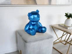 Table Top|Low Poly^Statues & Sculptures Polygon Bear 30cm Blue Resin Indoor Sculpture
