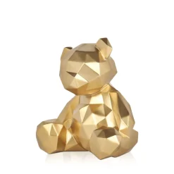 Table Top|Low Poly^Statues & Sculptures Polygon Bear 20cm Gold Resin Indoor Sculpture