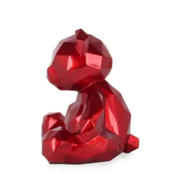 Table Top|Low Poly^Statues & Sculptures Polygon Bear 30cm Red Resin Indoor Sculpture