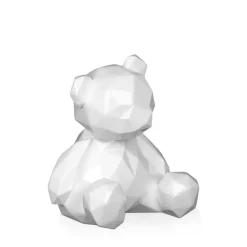 Table Top|Low Poly^Statues & Sculptures Polygon Bear 20cm White Resin Indoor Sculpture