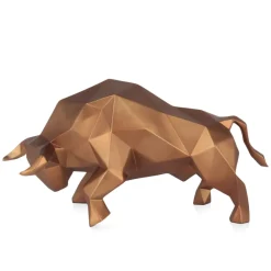 Table Top|Low Poly^Statues & Sculptures Polygon Bull 25cm Bronze Resin Indoor Sculpture