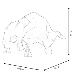Table Top|Low Poly^Statues & Sculptures Polygon Bull 25cm Gold Resin Indoor Sculpture