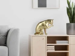 Table Top|Low Poly^Statues & Sculptures Polygon Cat 24cm Gold Resin Indoor Sculpture