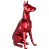 Floor Standing|Low Poly^Statues & Sculptures Polygon Doberman 82cm Red Resin Indoor Sculpture