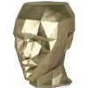 Low Poly|Contemporary^Statues & Sculptures Polygon Female Head 55cm Gold Side Table Sculpture