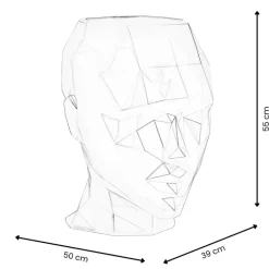 Low Poly|Contemporary^Statues & Sculptures Polygon Female Head 55cm Gold Side Table Sculpture