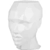 Low Poly|Contemporary^Statues & Sculptures Polygon Female Head 55cm White Side Table Sculpture
