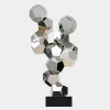 Floor Standing|Low Poly^Statues & Sculptures Polygon Fusion 104cm Silver Metal Indoor Sculpture