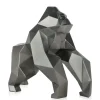 Table Top|Low Poly^Statues & Sculptures Polygon Gorilla 44cm Anthracite Resin Indoor Sculpture