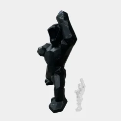 Giant|Floor Standing^Statues & Sculptures Polygon Gorilla 165cm Black Resin Indoor Sculpture