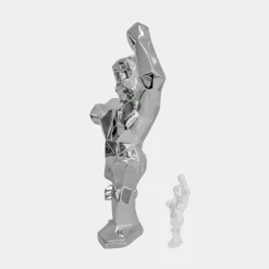 Floor Standing|Animals^Statues & Sculptures Polygon Gorilla 135cm Chrome Resin Indoor Sculpture