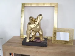 Table Top|Low Poly^Statues & Sculptures Polygon Gorilla 30cm Gold Resin Indoor Sculpture