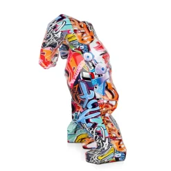 Table Top|Graffiti^Statues & Sculptures Polygon Gorilla 30cm Graffiti Resin Indoor Sculpture