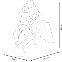 Table Top|Low Poly^Statues & Sculptures Polygon Gorilla 44cm Red Resin Indoor Sculpture