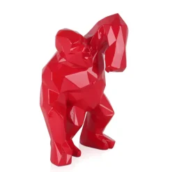 Table Top|Low Poly^Statues & Sculptures Polygon Gorilla 30cm Red Resin Indoor Sculpture