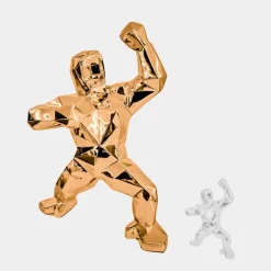 Floor Standing|Animals^Statues & Sculptures Polygon Gorilla 135cm Rose Gold Resin Indoor Sculpture