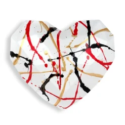 Low Poly|Wall Art^Statues & Sculptures Polygon Love 26cm Multicolour Resin Wall Sculpture