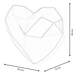 Low Poly|Wall Art^Statues & Sculptures Polygon Love 26cm Multicolour Resin Wall Sculpture