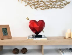Table Top|Low Poly^Statues & Sculptures Polygon Love 36cm Red Resin Indoor Sculpture