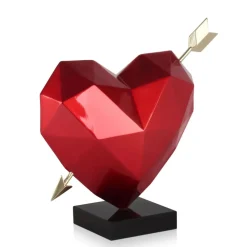 Table Top|Low Poly^Statues & Sculptures Polygon Love 36cm Red Resin Indoor Sculpture