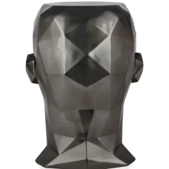 Low Poly|Contemporary^Statues & Sculptures Polygon Male Head 55cm Anthracite Side Table Sculpture