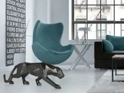 Table Top|Floor Standing^Statues & Sculptures Polygon Panther 31cm Anthracite Resin Indoor Sculpture