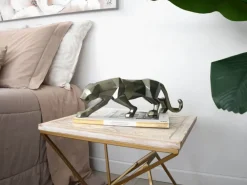 Table Top|Low Poly^Statues & Sculptures Polygon Panther 14cm Anthracite Resin Indoor Sculpture