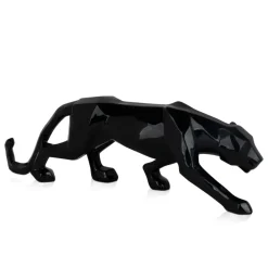 Table Top|Low Poly^Statues & Sculptures Polygon Panther 14cm Black Resin Indoor Sculpture