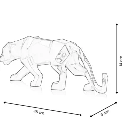 Table Top|Low Poly^Statues & Sculptures Polygon Panther 14cm Black Resin Indoor Sculpture