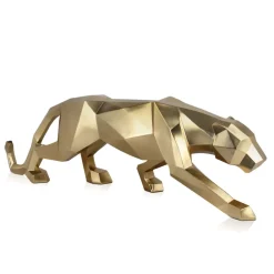 Table Top|Floor Standing^Statues & Sculptures Polygon Panther 31cm Gold Resin Indoor Sculpture