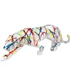 Table Top|Floor Standing^Statues & Sculptures Polygon Panther 31cm Multicoloured Resin Indoor Sculpture