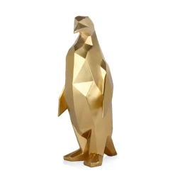 Table Top|Low Poly^Statues & Sculptures Polygon Penguin 50cm Gold Resin Indoor Sculpture