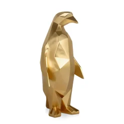 Table Top|Low Poly^Statues & Sculptures Polygon Penguin 50cm Gold Resin Indoor Sculpture