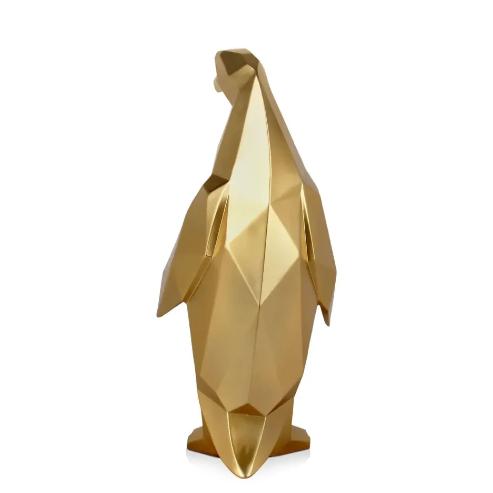 Table Top|Low Poly^Statues & Sculptures Polygon Penguin 50cm Gold Resin Indoor Sculpture