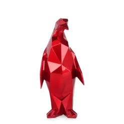 Table Top|Low Poly^Statues & Sculptures Polygon Penguin 35cm Red Resin Indoor Sculpture